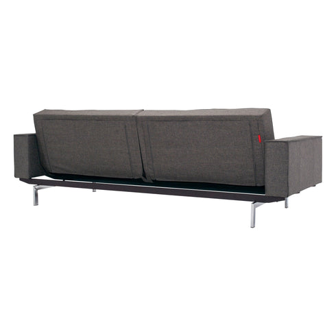 Splitback Sofa Bed with Armrests / Chrome 241x89cm