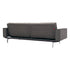 Splitback Sofa Bed with Armrests / Chrome 241x89cm
