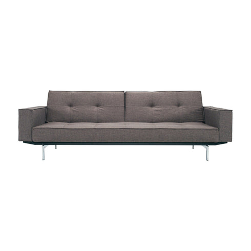 Splitback Sofa Bed with Armrests / Chrome 241x89cm