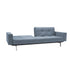 Splitback Sofa Bed with Armrests / Chrome 241x89cm