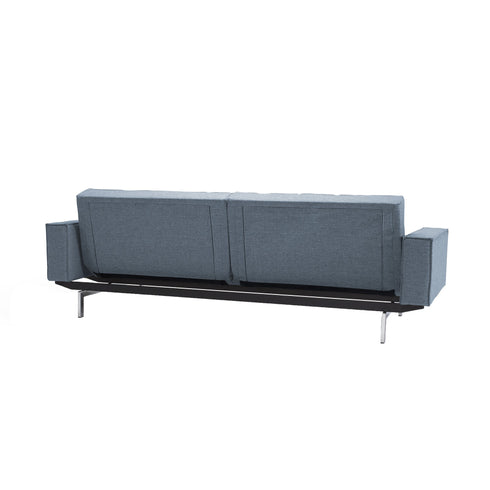 Splitback Sofa Bed with Armrests / Chrome 241x89cm