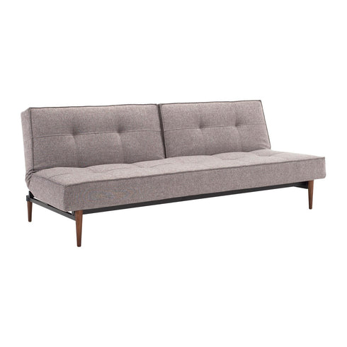Splitback Styletto Sofa Bed / Dark Wood 210x91cm