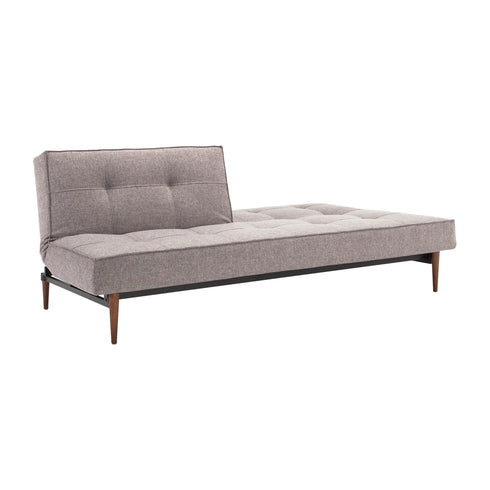 Splitback Styletto Sofa Bed / Dark Wood 210x91cm