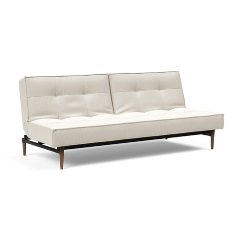 Splitback Styletto Sofa Bed / Dark Wood 210x91cm