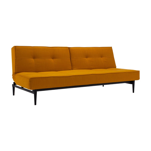 Splitback Styletto Sofa Bed / Black Wood 210x91cm