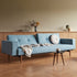 Splitback Styletto Sofa Bed / With Armrests Dark Wood