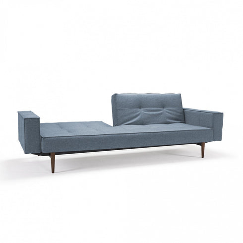 Splitback Styletto Sofa Bed / With Armrests Dark Wood