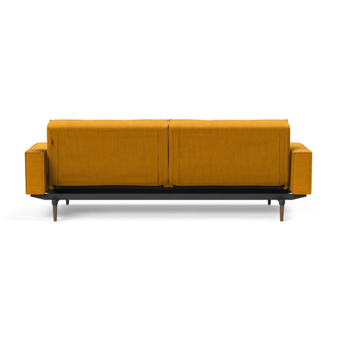 Splitback Styletto Sofa Bed / With Armrests Dark Wood