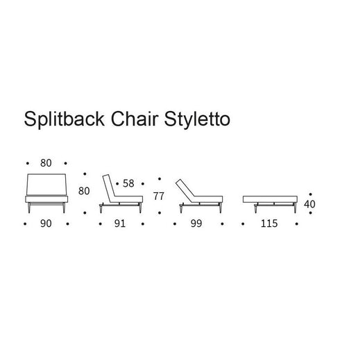 Splitback Styletto Easy Chair / Dark Wood