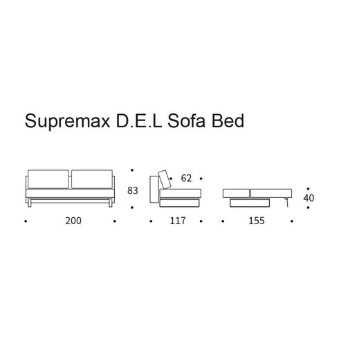 Supremax D.E.L. Sofa Bed / 200x117cm