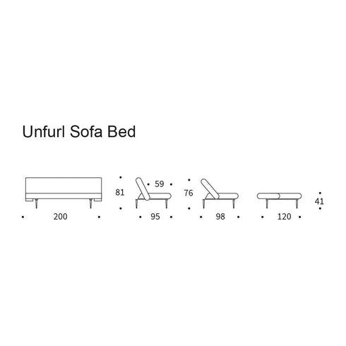 Unfurl Sofa Bed / 200x95cm