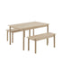 Linear Wood Bench 110x34cm