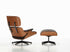Eames Lounge Otomano / Couro Preto