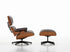 Eames Lounge Otomano / Couro Preto