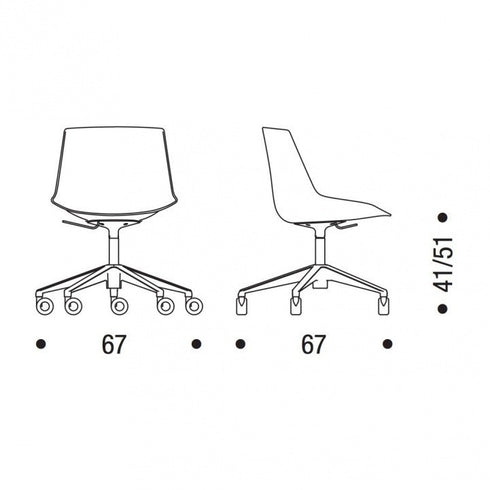 Flow Office Chair / Star Base & Wheels