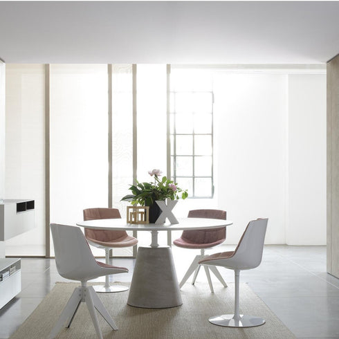 Flow Swivel Chair / Round Base / Upholstered