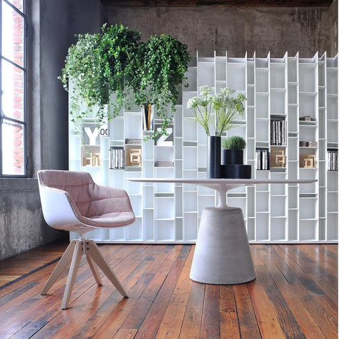 Flow Slim Armchair / Oak Legs / Upholstered