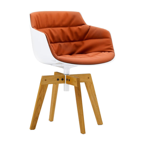 Flow Slim Armchair / Oak Legs / Upholstered