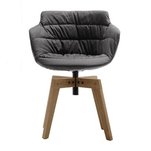 Flow Slim Armchair / Oak Legs / Upholstered
