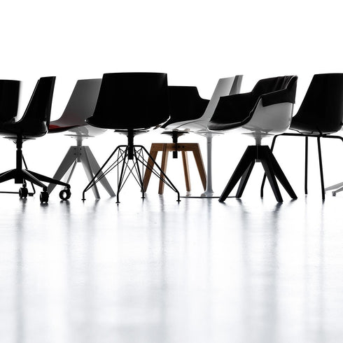 Flow Slim Armchair / Frame 4-Legged / VN Steel