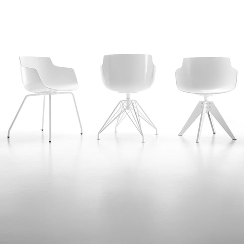 Flow Slim Armchair / Frame 4-Legged / VN Steel