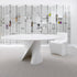 S Table Dining Table / White Base