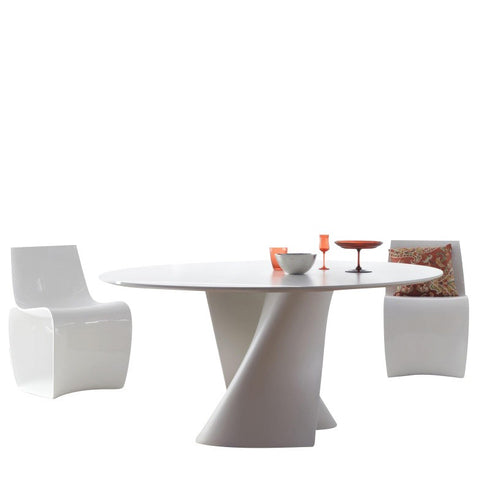 S Table Dining Table / White Base
