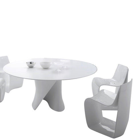 S Table Dining Table / White Base