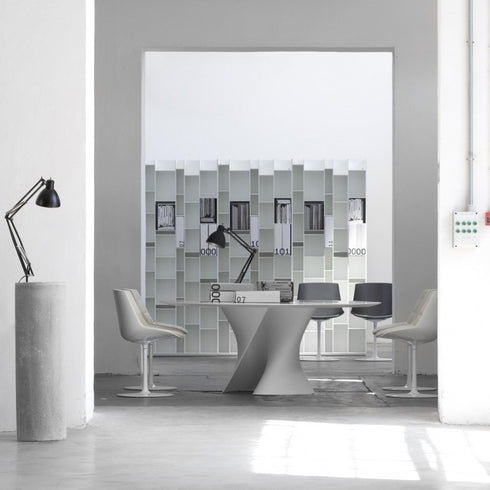 S Table Dining Table / White Base