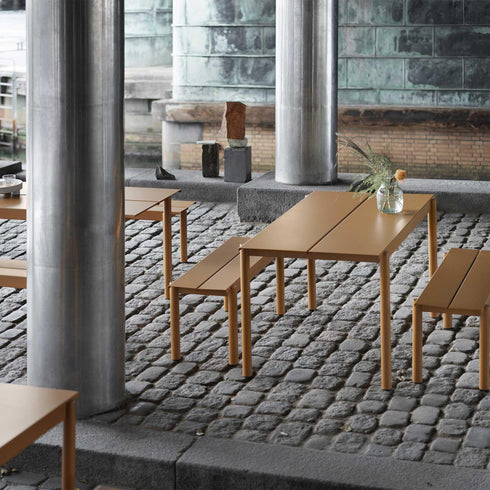 Linear Steel Outdoor Bench 110cm