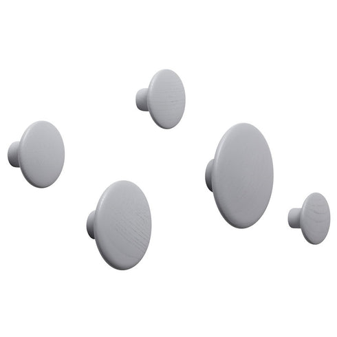 Dots Wood Coat Hooks / Set Of 5