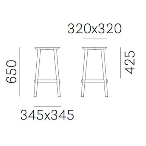 Babila 2702 Bar Stool / 65cm