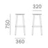 Babila 2706 Bar Stool / 75cm