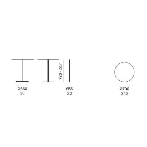 Elliot 5470 Garden Table Ø70cm