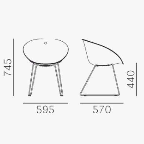 Gliss 921 Armchair With Skid Base