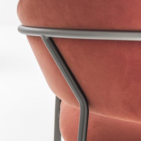 Jazz 3716 Armchair Upholstered / Frame Titanium Finish