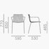 Nolita 3655 Garden Armchair / Low Backrest