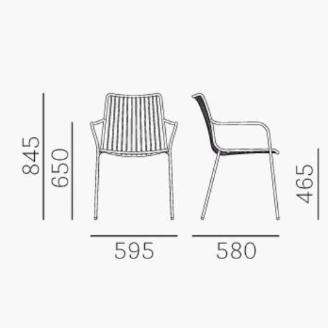 Nolita 3656 Garden armchair / High Backrest