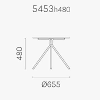 Nolita 5453 Garden Table Round / H49cm