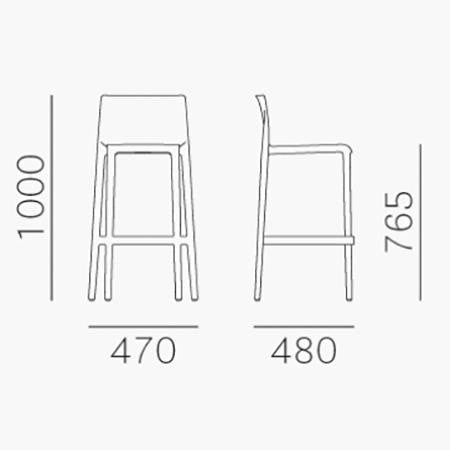 Volt 678 Outdoor Bar Stool