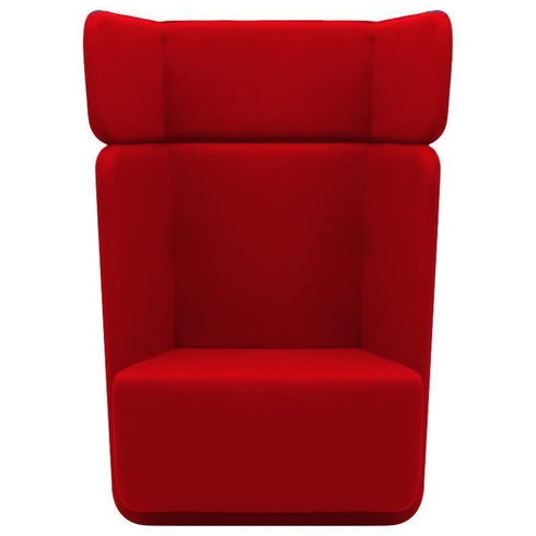 Basket Armchair with High Back