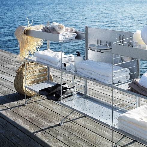 String System Outdoor Back Panel Galvanized / 58x36cm