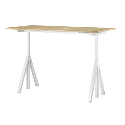 String Works Desk 140x78cm / White Frame