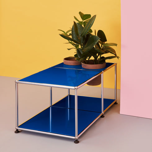 USM Haller Side Table 87.3x52.3x39cm With 2 Plant Pots