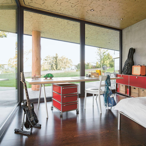 USM Haller Container With Wheels & 3 Drawers