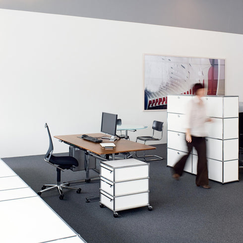 USM Haller Container With Wheels & 3 Drawers