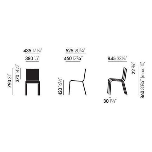 Stackable Chair .03 / Silver Base