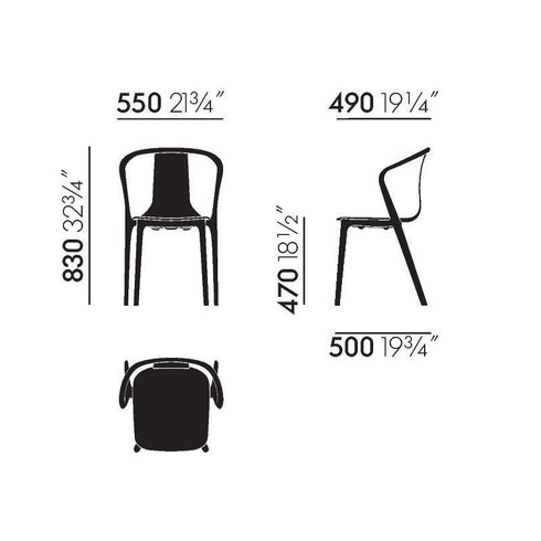 Outdoor Plastic Belleville Chair