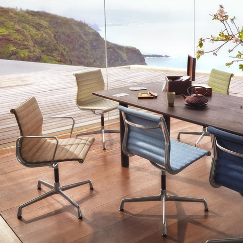 EA 104 aluminum chair / Armchair / Chrome / Swivel