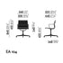 EA 104 aluminum chair / Black base / Swivel